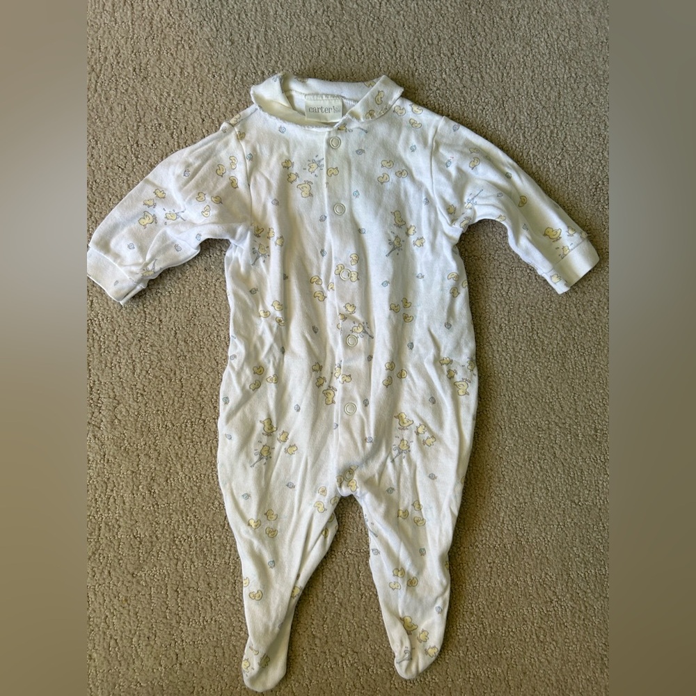 90s Carter’s vintage baby duck onesie 0-3 months
